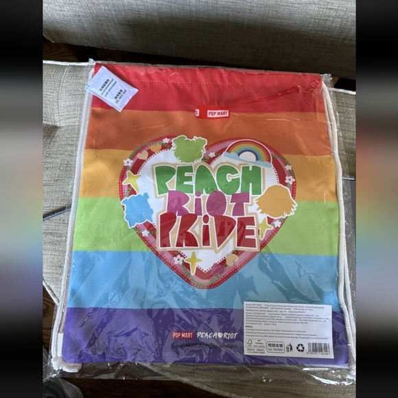 Peach Riot Rainbow Riot Series Drawstring Backpack From Pop Mart - Picture 5 of 7